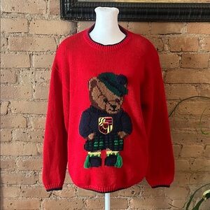 Vintage Robin Sinkler teddy bear sweater